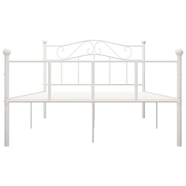 vidaXL Estrutura de cama 140x200 cm metal branco