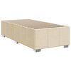 vidaXL Cama com molas/colch&atilde;o 90x200 cm tecido cor cr&egrave;me