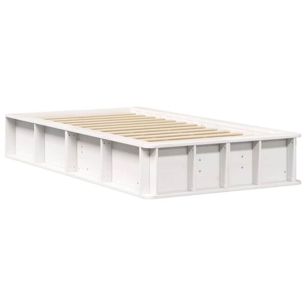 vidaXL Estrutura da Cama Branco 90 x 190 cm Madeira de Pinheiro S&oacute;lida