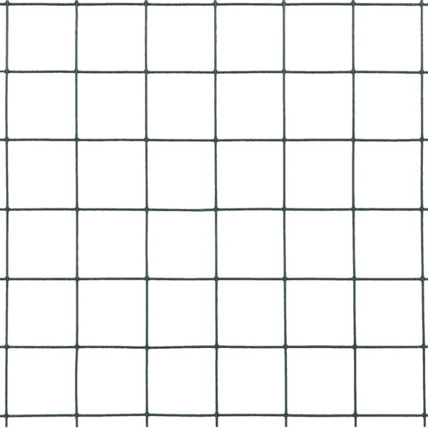 vidaXL Cerca arame galinheiro 10x0,5 m aço c/ revestimento PVC verde