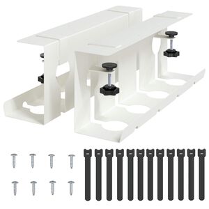 vidaXL Bandeja de Gerenciamento de Cabos para Abaixo da Mesa 2 unid.