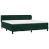 vidaXL Cama com molas/colch&atilde;o 200x200 cm veludo verde-escuro