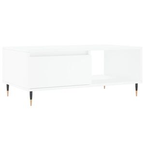 vidaXL Mesa de centro 90x50x36,5 cm derivados de madeira branco