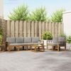 vidaXL Conjunto de Sof&aacute;s para Exterior 7 pcs Cinza Natural e Claro
