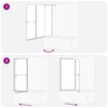 vidaXL Enclosure de Chuveiro Bi-Fold Manual Transparente Escuro