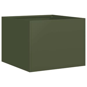 vidaXL Vaso/floreira 40x40x30 cm a&ccedil;o verde azeitona