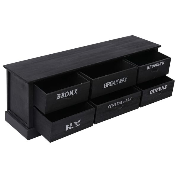 vidaXL Banco de corredor 115x30x40 cm madeira preto