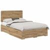 vidaXL Estrutura da Cama com gaveta Carvalho Artesanal 120 x 190 cm