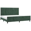 vidaXL Estrutura de cama sem colch&atilde;o 200x200 cm veludo verde-escuro