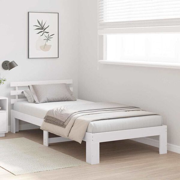 vidaXL Estrutura da Cama com cabeceira Branco 100 x 200 cm