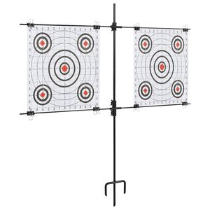 vidaXL Suporte p/ alvo de papel com pap&eacute;is de tiro ao alvo 78x76cm a&ccedil;o