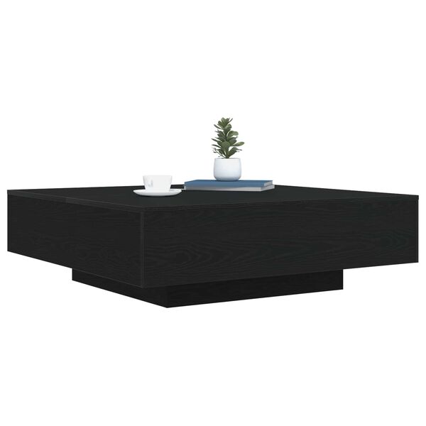 vidaXL Mesa de centro Carvalho Preto 100 x 100 x 31 cm