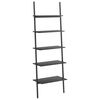 vidaXL Unidade 5 prateleiras inclinada 64x34x185,5 cm preto