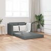 vidaXL Sof&aacute;-cama sem p&eacute;s 112x174x55 cm tecido cinzento-escuro