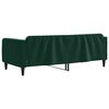 vidaXL Sof&aacute;-cama 90x200 cm veludo verde-escuro