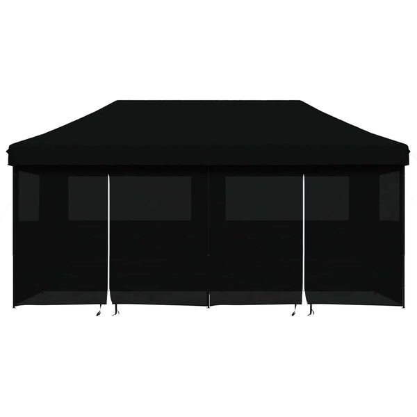vidaXL Tenda de Festa Preto 292 x 580 x 315 cm Tecido Oxford