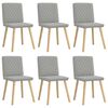 vidaXL Cadeiras de jantar 6 pcs tecido cinza nuvem