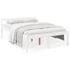 vidaXL Cama para idosos 140x200 cm pinho maci&ccedil;o branco