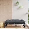 vidaXL Apoio de p&eacute;s para jardim 120x80 cm pinho maci&ccedil;o preto