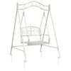 vidaXL Banco de Balan&ccedil;o A&ccedil;o 113 x 121,5 x 168 cm Branco Antigo