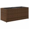 vidaXL Canteiro jardim com 2 vasos 72x30x32 cm vime PE castanho