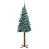 vidaXL &Aacute;rvore de Natal Slim com 300 LEDs com suporte Verde 180 cm