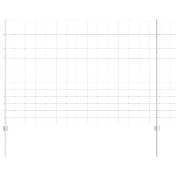 vidaXL Cerca com Poste Prateado 1,5 x 50 m Aço