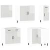 vidaXL 11 peças armário de cozinha conjunto Kalmar brilho branco