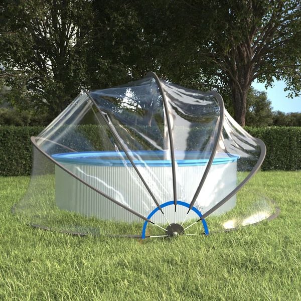 vidaXL Cúpula de piscina redonda 467x234 cm PVC