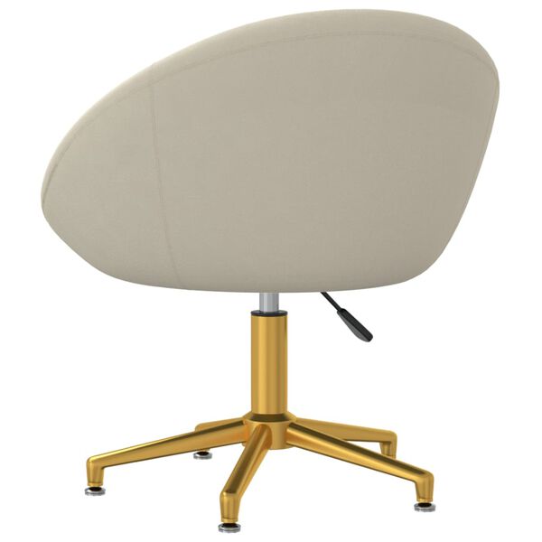 vidaXL Cadeira de jantar veludo cor creme