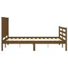 vidaXL Estrutura cama cabeceira 140x190 cm madeira maci&ccedil;a castanho-mel