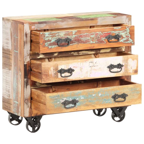 vidaXL Aparador 80x30x70 cm madeira recuperada maci&ccedil;a