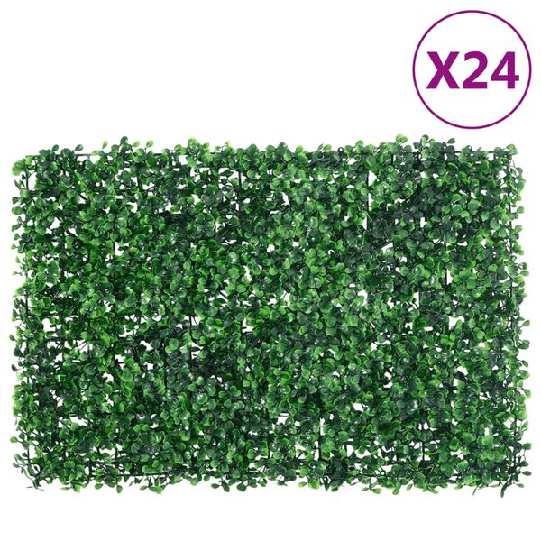 &nbsp;vidaXL Veda&ccedil;&atilde;o de arbusto artificial&nbsp;24 pcs 40x60 cm verde