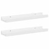 vidaXL Prateleiras de parede 2 pcs 40x9x3 cm branco brilhante