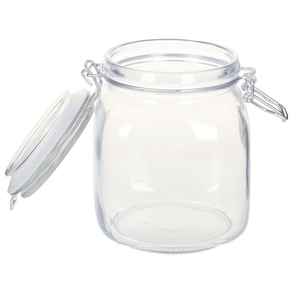 vidaXL Frascos de vidro com fechos 6 pcs 1 L