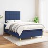 vidaXL Cama boxspring com colch&atilde;o 120x190 cm tecido azul