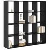 vidaXL Gabinete de Livros Carvalho Preto 137,5 x 29 x 137,5 cm