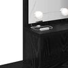 vidaXL Conjunto de Mesa de Maquiagem com LED 2 pcs Carvalho Preto