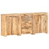vidaXL Aparador com 3 gavetas e 4 portas madeira de mangueira maci&ccedil;a