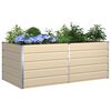 vidaXL Floreira Ivory 195 x 100 x 45 cm A&ccedil;o Galvanizado