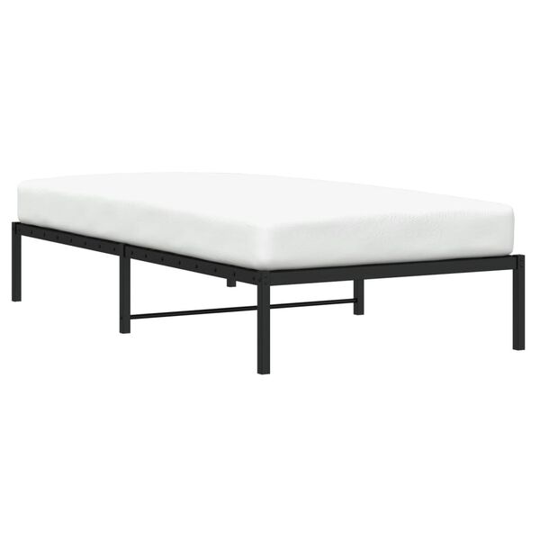 vidaXL Estrutura de cama metal 107x203 cm preto
