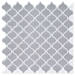 vidaXL Azulejo Lanturn 10 unid. Cinzento 27 x 27 cm Poliuretano e PET