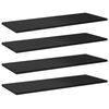 vidaXL Prateleiras estante 8pcs 80x30x1,5cm contrapl. preto brilhante