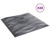 vidaXL Pain&eacute;is de parede 48 pcs 50x50 cm 12m&sup2; XPS pedra cinzento