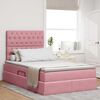 vidaXL Cama com arruma&ccedil;&atilde;o e colch&atilde;o Rosa 120 x 190 cm Veludo