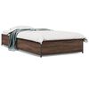 vidaXL Estrutura de cama derivados de madeira/metal carvalho castanho