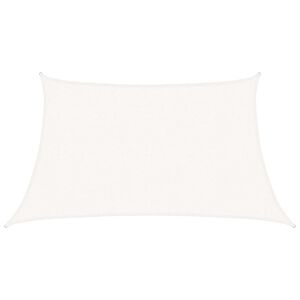 vidaXL Para-sol estilo vela 160 g/m&sup2; 3/4x2 m PEAD branco