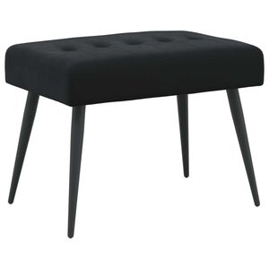 vidaXL Banco com bot&otilde;es estofados Preto 60 x 40 x 45 cm Veludo
