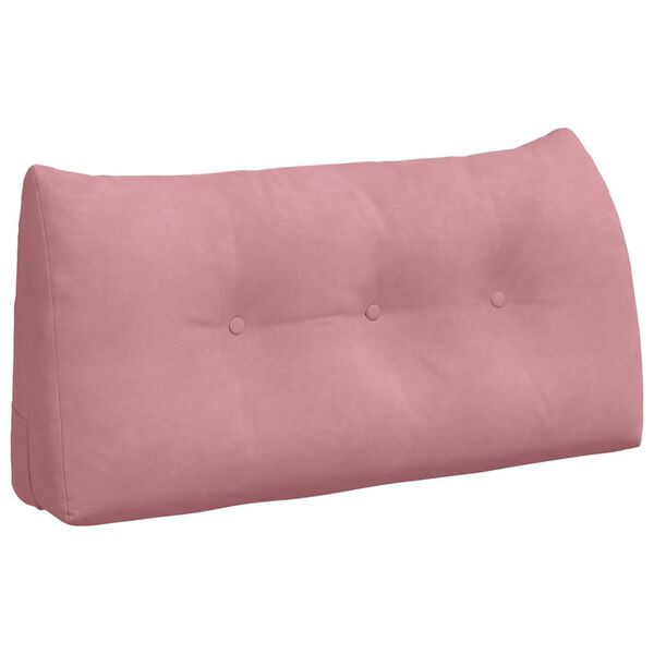vidaXL Travesseiro para Costas Rosa 100 x 24 x 50 cm Veludo