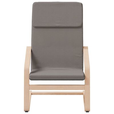 vidaXL Cadeira de descanso com banco p/ pés tecido cinza-acastanhado